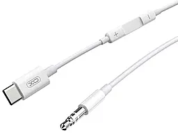 Аудио кабель XO NB-R192B Aux mini Jack 3.5 mm - USB Type-C M/M Cable 1 м white - миниатюра 2
