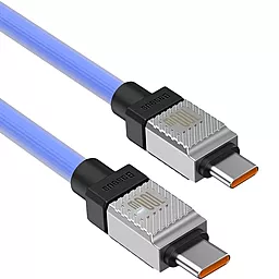 USB PD Кабель Baseus CoolPlay Series 100w 5a USB Type-C to Type-C cable blue (CAKW000203) - миниатюра 2