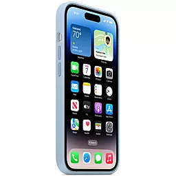 Чехол Apple Silicone Case Full with MagSafe and SplashScreen для Apple iPhone 14 Pro Sky - миниатюра 2