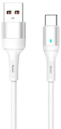USB Кабель SkyDolphin S06T LED Smart Power USB Type-C Cable White (USB-000556)