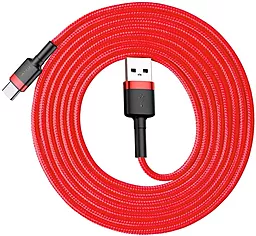 USB Кабель Baseus Cafule 2M USB Type-C Cable Red (CATKLF-C09) - мініатюра 5