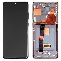 Дисплей Samsung Galaxy S20 Ultra G988 з тачскріном і рамкою, original PRC, Grey