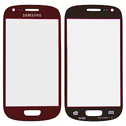 Корпусное стекло дисплея Samsung Galaxy S3 mini I8190 (original) Red