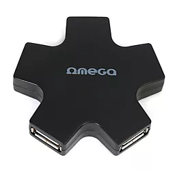 USB-A хаб OMEGA Hub Star 4xUSB 2.0 Black (OUH24SB)
