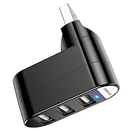 USB хаб Borofone DH3 3 Port USB Black - миниатюра 5