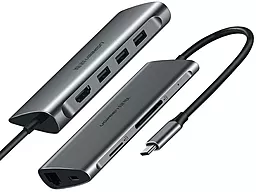 Мультипортовый USB Type-C хаб Ugreen CM121 9-in-1 gray (50538) - миниатюра 2