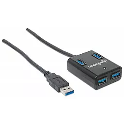 USB-A хаб Manhattan Super Hi-Speed 4-port USB3.0