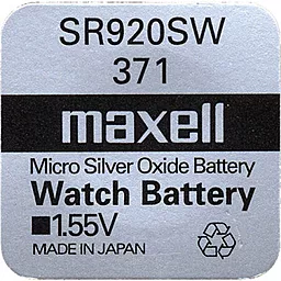 Батарейки Maxell SR920SW (371) (370) (171) 1 шт 1.55 V