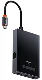 USB Type-C хаб Baseus PioneerJoy 8-in-1 Black