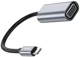 Видео конвертер Hoco UA21 Origin USB Type-C - VGA M/F 1080K 30Гц Converter Metal Gray - миниатюра 4