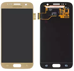 Дисплей Samsung Galaxy S7 G930 з тачскріном, original PRC, Gold