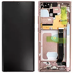 Дисплей Samsung Galaxy Note 20 Ultra N985, Note 20 Ultra 5G N986 з тачскріном і рамкою, original PRC, Mystic Bronze