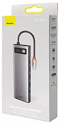 Уцінений USB Type-C хаб Baseus Metal Gleam 11-in-1 Multifunctional Type-C HUB Gray (CAHUB-CT0G) - мініатюра 5