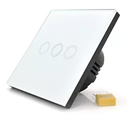 Сенсорный трехканальный выключатель AOYAN AY-EU-D603 White