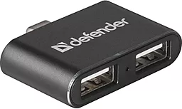 USB-A хаб Defender Quadro Dual Black (83207)
