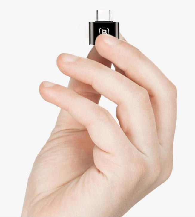 OTG-переходник Baseus USB Female To Type-C Male Adapter Converter Black (CATOTG-01) / изоборажение №5