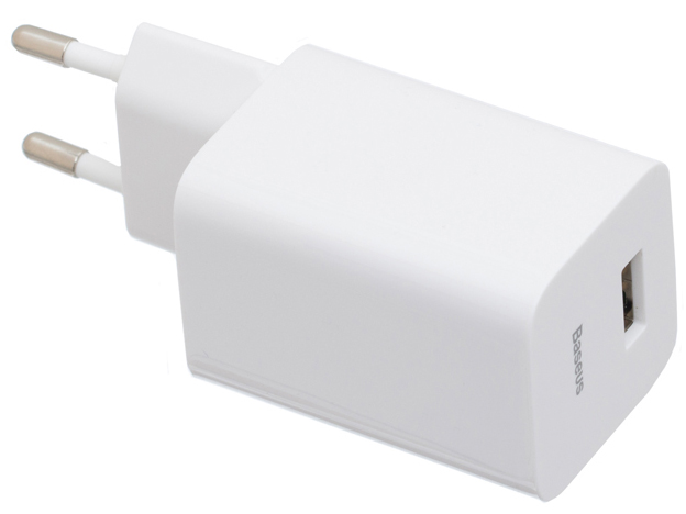 Мережевий зарядний пристрій з підтримкою швидкої зарядки Baseus Home Charger 1USB QC3.0 White (CCALL-BX02) / зображення №2