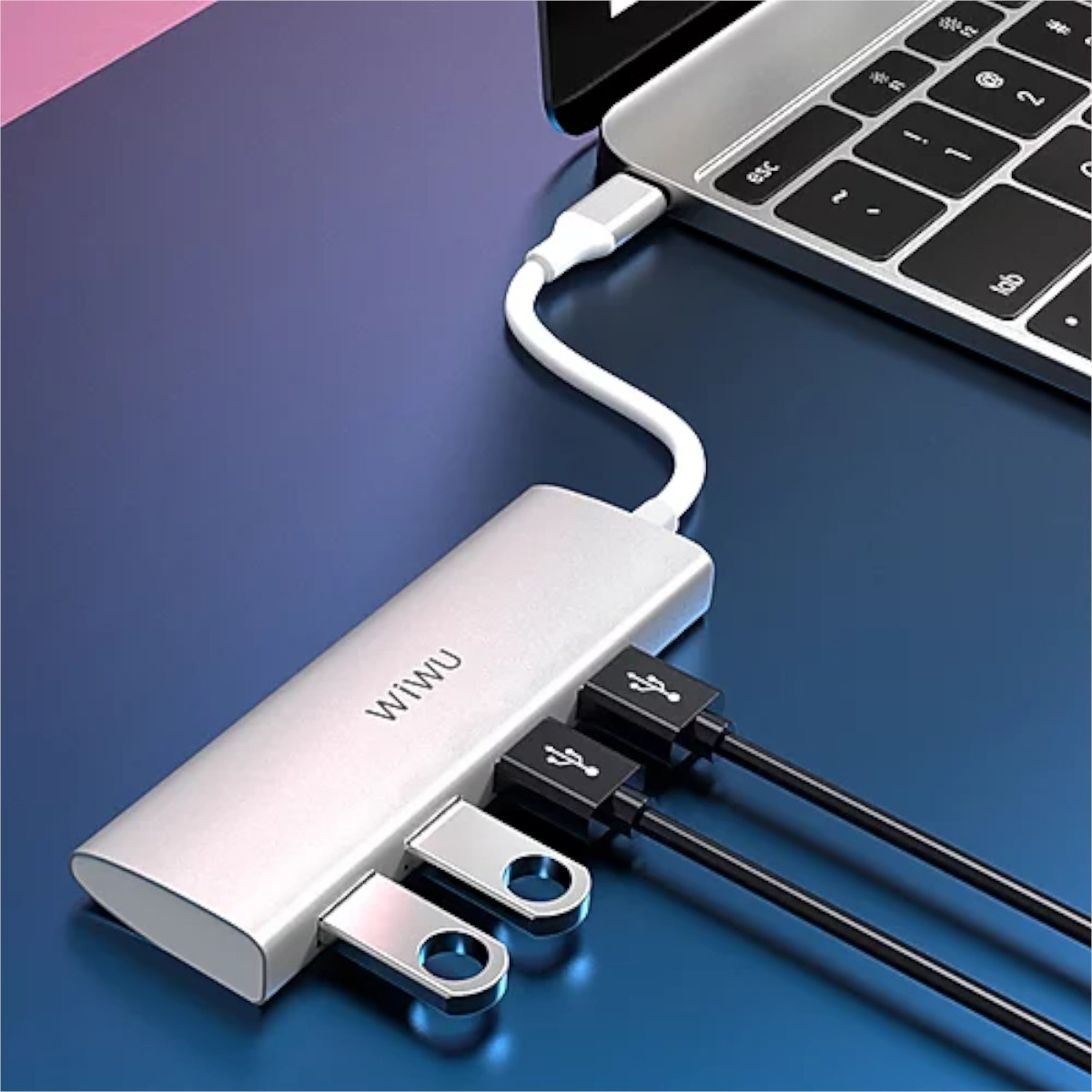 Концентратор (USB хаб) WIWU Alpha 440 USB-C to 4xUSB3.0 Hub / изоборажение №1