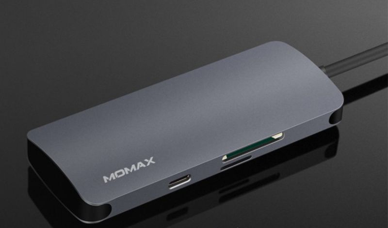Концентратор (USB хаб) Momax OneLink 6-in-1 Type-C Hub Dark Silver (DHC7A) / изоборажение №4