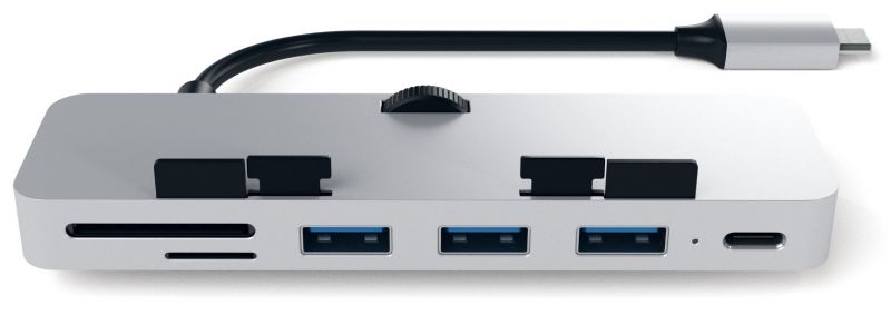 Концентратор (USB хаб) Satechi Aluminum Clamp Hub Pro Silver (ST-TCIMHS) / изоборажение №1