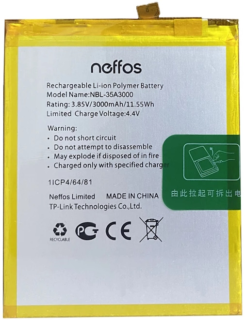 Аккумуляторы для телефона TP-Link Neffos X1 Max фото
