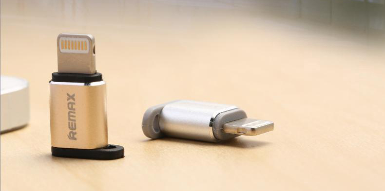 Адаптер-переходник Remax Micro USB - Lightning Apple Adapter Silver (RA-USB2) / изоборажение №1