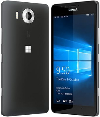 Дисплей Microsoft Lumia 950 XL Dual Sim + Touchscreen with frame (original) Black / изоборажение №1