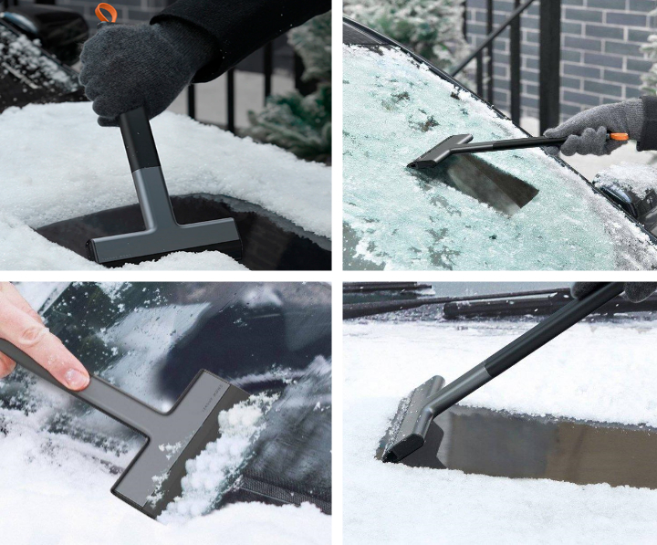 Автомобильный скребок для очистки льда и снега Baseus Quick Clean Car Ice Scraper Black (CRQU-01) / изоборажение №1