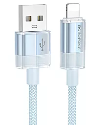 Кабель USB Borofone BU44 12w 2.4a 1.2m Lightning cable sky blue