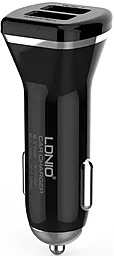 Автомобильное зарядное устройство LDNio DC-219 2.1a 2xUSB-A ports car charger black