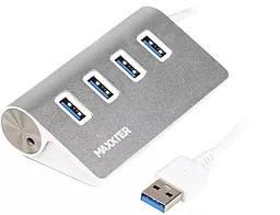 USB хаб Maxxter 4хUSB 3.0 Silver (HU3A-4P-01)
