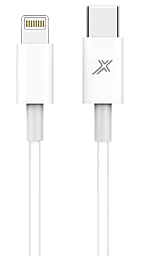 USB Кабель Grand-X 12w 2.4a USB Type-C to Lightning cable white (CL-03W)