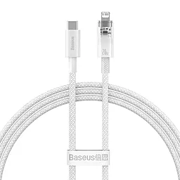 USB PD Кабель Baseus Explorer 20w 3a USB Type-C - Lightning cable white (CATS01020)