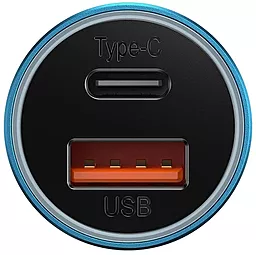 Автомобільний зарядний пристрій Baseus 60W 3A PD/QC USB-A-C Blue (CGJM000103) - мініатюра 3