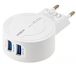 Мережевий зарядний пристрій MOXOM MX-HC04 2.4a 2xUSB-A ports charger + USB-C cable white