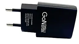 Сетевое зарядное устройство с быстрой зарядкой 4U Gespeed GaN 35W fast charger black (YD-35AC1) - фото Сетевое зарядное устройство с быстрой зарядкой 4U Gespeed GaN 35W fast charger black (YD-35AC1)