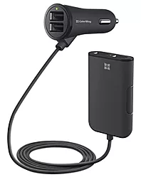 Автомобильное зарядное устройство ColorWay 2.4a 4xUSB-A ports car charger black (CW-CHA005-BK)