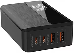 Мережевий зарядний пристрій LDNio A4808Q 65w PD 2xUSB-A-2xC ports fast charger black