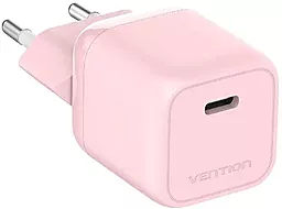 Мережевий зарядний пристрій Vention 30w GaN PD USB-C fast charger pink (FAKP0-EU)