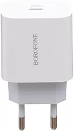 Сетевое зарядное устройство с быстрой зарядкой Borofone BA38A Speedy 18w PD USB-C home charger white