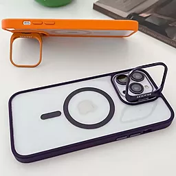 Чехол 1TOUCH Bracket Clear Camera Lens with MagSafe для Apple iPhone 13 Pro Max Deep Purple - миниатюра 5