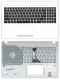Клавиатура для ноутбука Asus X551 с топ панелью  черная-белая