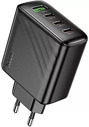 Сетевое зарядное устройство Hoco CS27A 67w GaN PD/QC 3xUSB-C/USB-A ports fast charger black - фото Сетевое зарядное устройство Hoco CS27A 67w GaN PD/QC 3xUSB-C/USB-A ports fast charger black