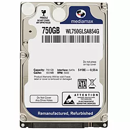 Жорсткий диск для ноутбука Mediamax 750 GB 2.5 (WL750GLSA854G_)