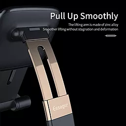 Настольная подставка  ESSAGER Knight Foldable Desk Mobile Phone Holder Stand (Alloy) Black (EZJZM-QS01) - миниатюра 4