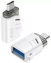 OTG-переходник XO NB256C M-F micro USB -> USB-A White