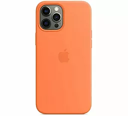 Чехол Apple Silicone Case Full with MagSafe and SplashScreen для Apple iPhone 12 Pro Max  Kumquat