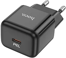 Мережевий зарядний пристрій Hoco N32 30w PD USB-C fast charger black - мініатюра 2