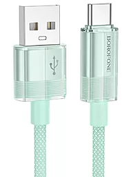 Кабель USB Borofone BU44 Sincero 15w 3a 1.2m USB Type-C cable green