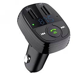 Автомобільний зарядний пристрій з FM-трансміттером та швидкою зарядкою Proove 15.5w 2хUSB-A ports car charger black (FMSM15200001)